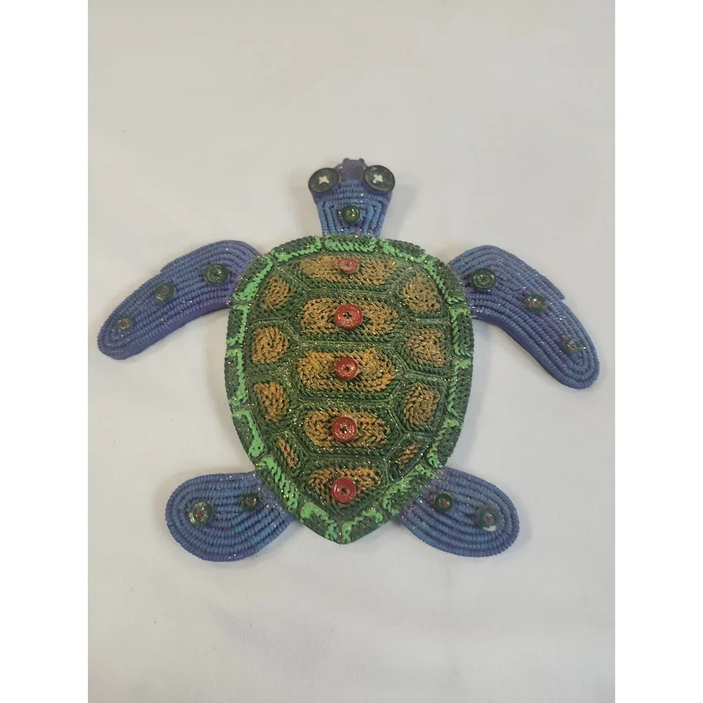 Vintage Ceramic Seaturtle Handpainted Paper Weight Table Decorative